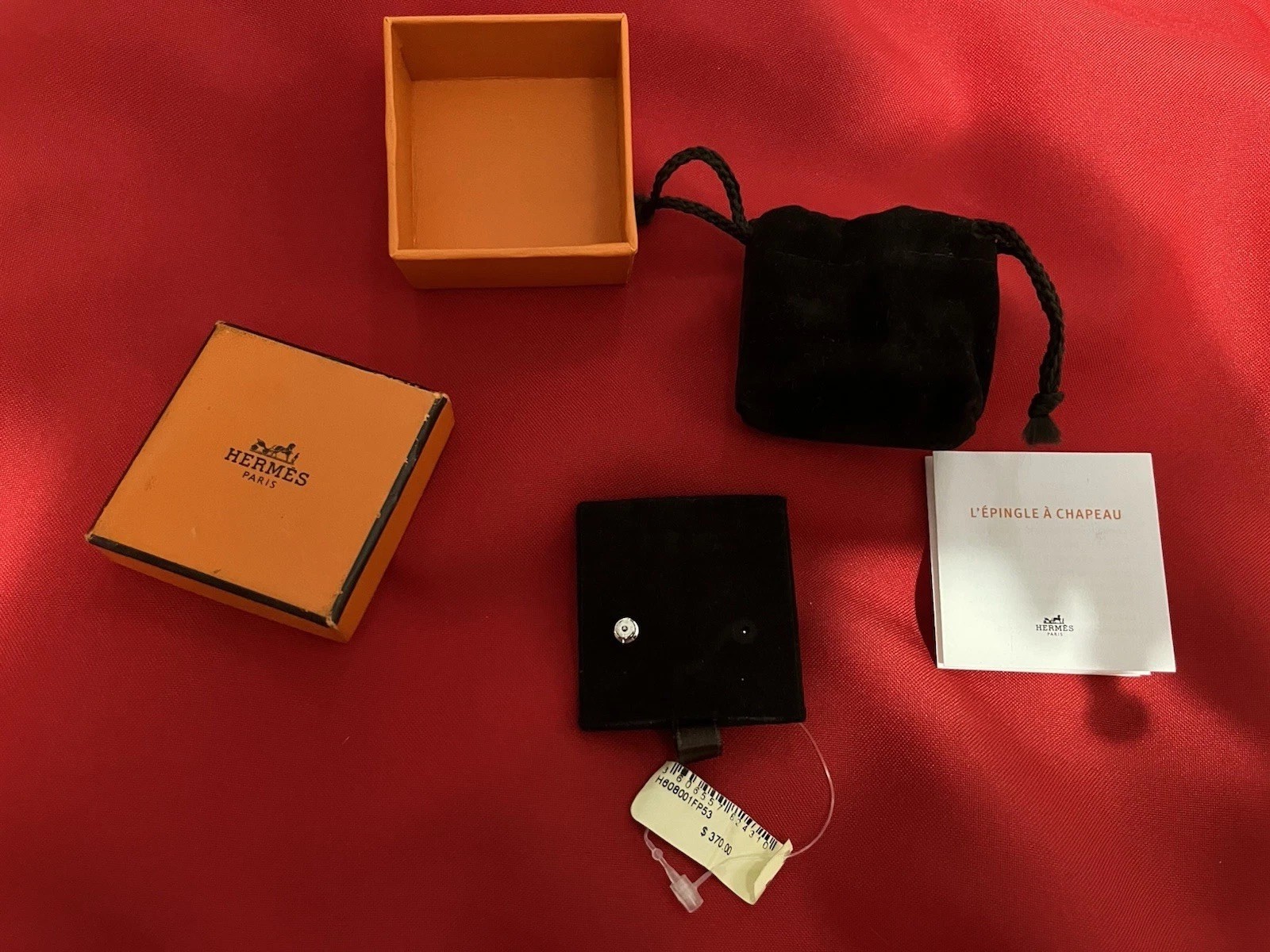 Hermes Mini Pop H Earrings Missing Back Green Plated Gold