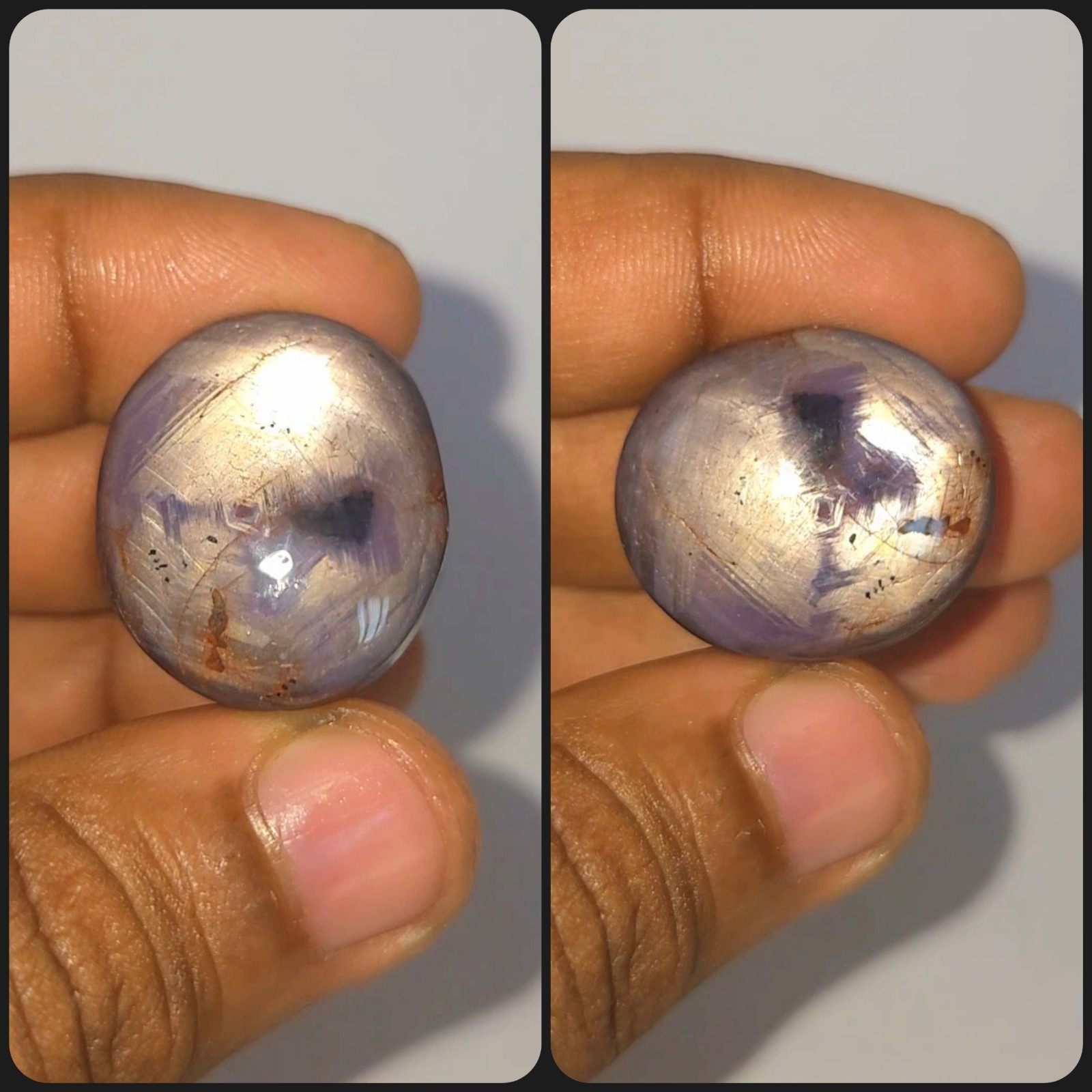 Natural Star Sapphire Cabochon 80.85 ct Purple Oval untreated loose gemstone