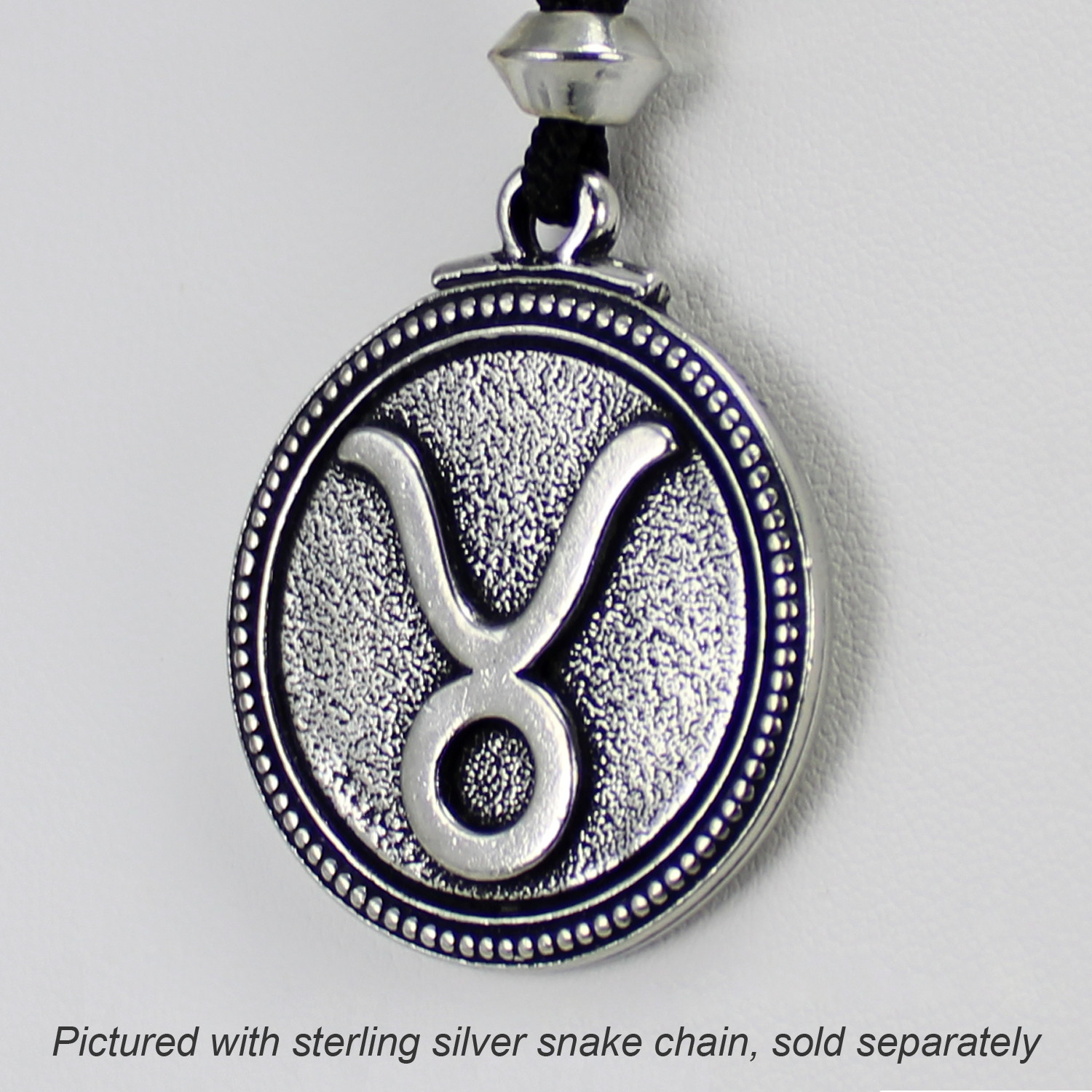 Taurus Zodiac Pendant Astrology Necklace Horoscope Jewelry Pewter Talisman