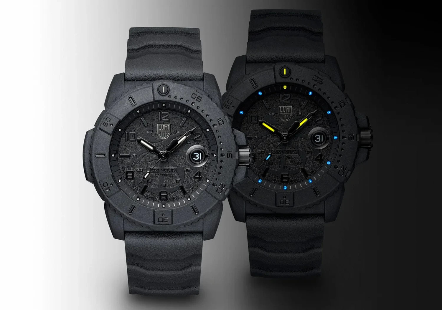 Luminox XS.3601.BO.NSF Navy SEAL Foundation Military Blackout Swiss Watch 45 mm