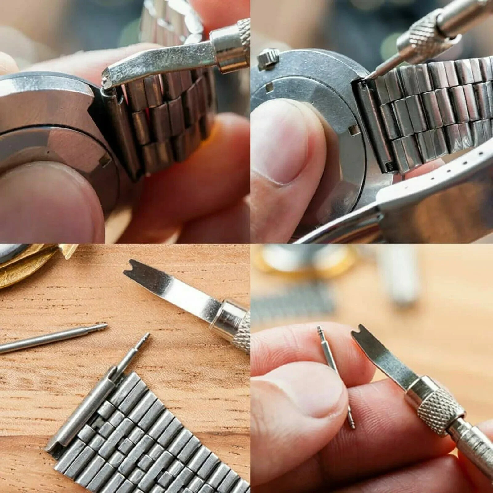 360 pc Watch PINS SPRING BARS Band Strap Link 8-25mm Repair Kit Stainless Steel