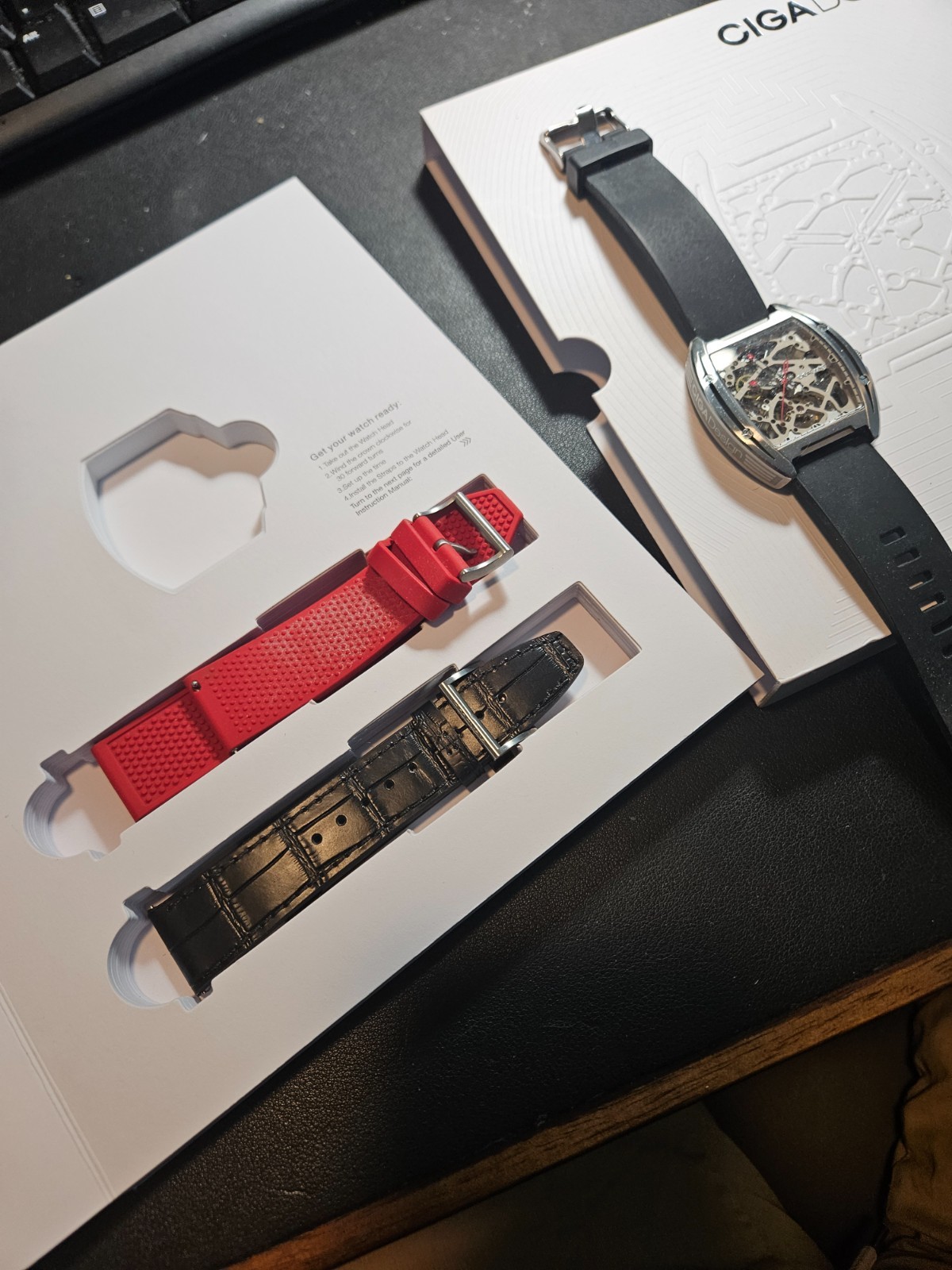 CIGA Design Skeleton Z Series Watch with multiple straps