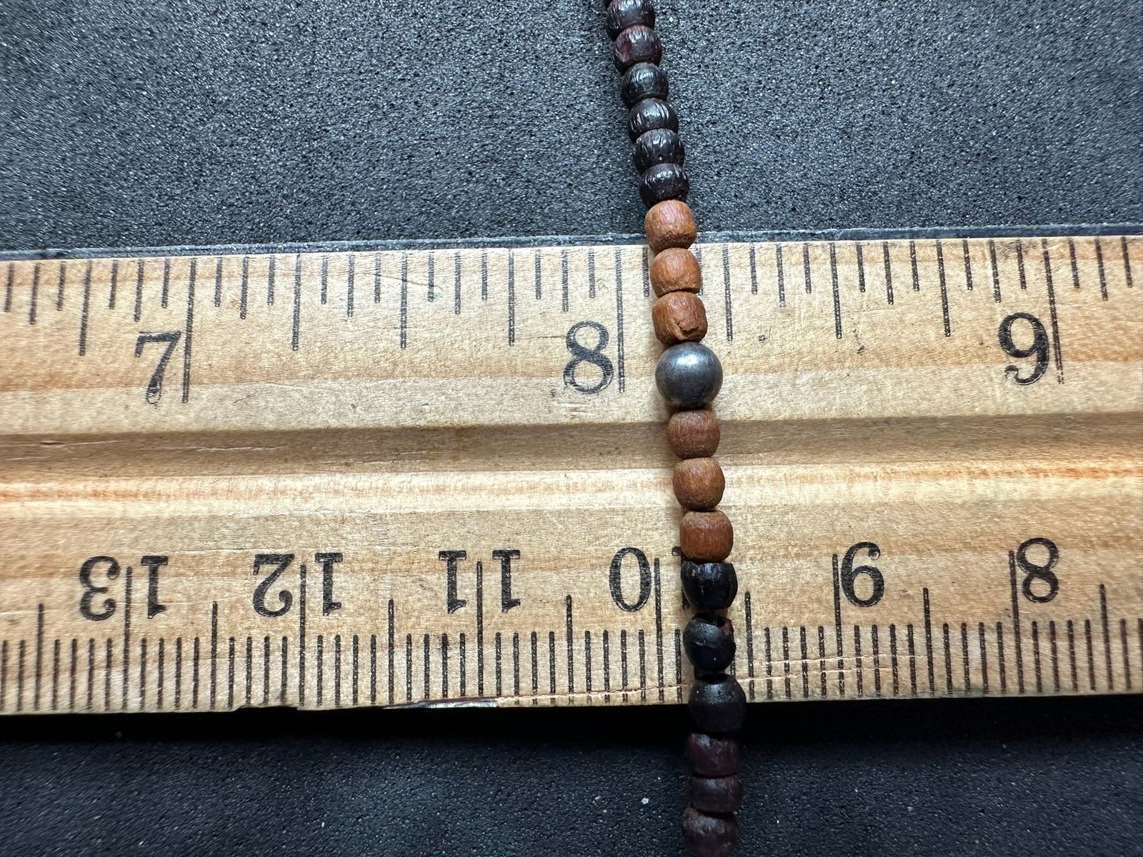 3.90g Vintage Sterling Silver 925 Spiral Pendant Beaded Necklace 15 in M