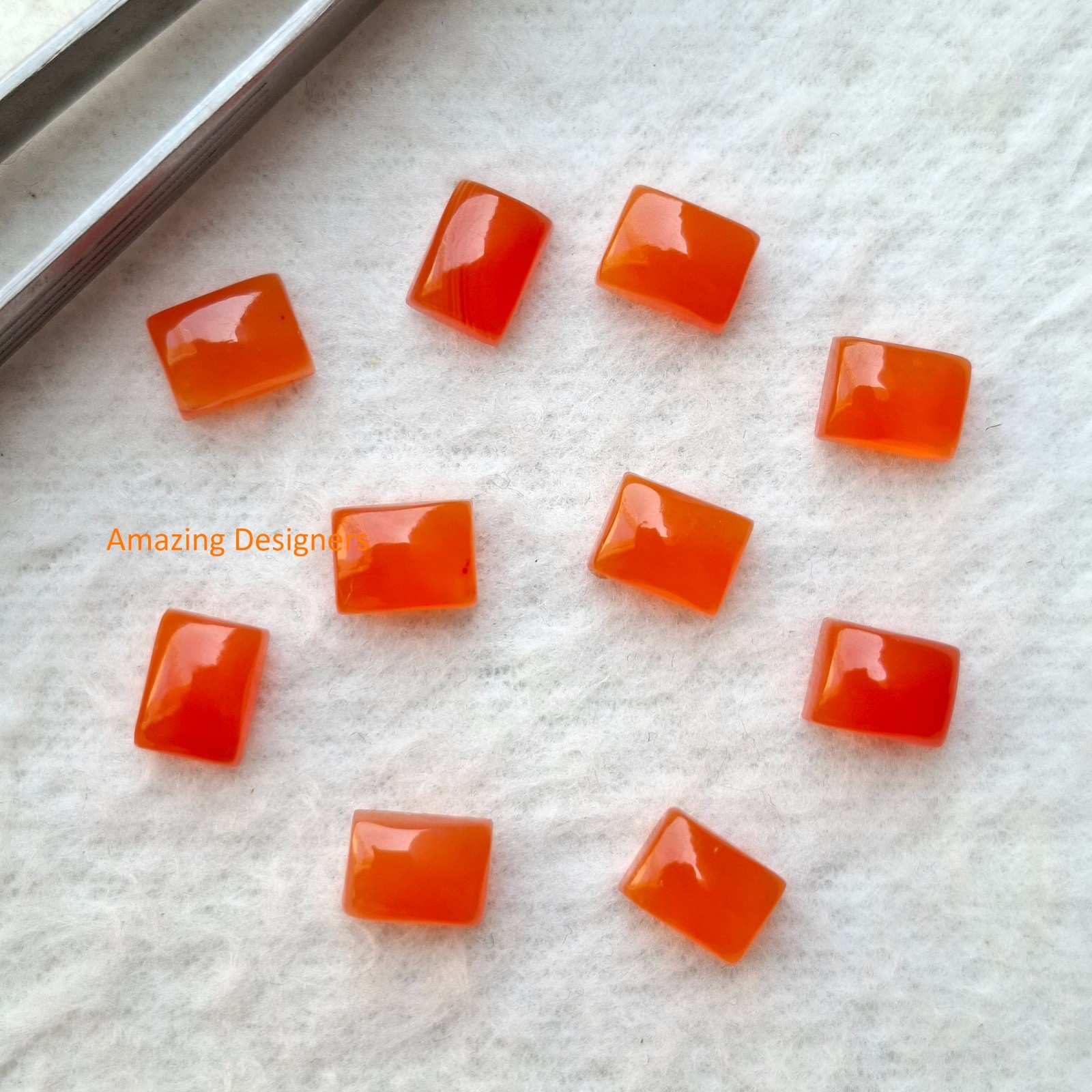Natural Carnelian Rectangle Cabochon 6x8mm to 12x16mm Loose Gemstone