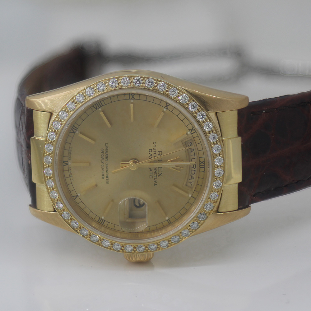 Fits Day Date President – Custom BD Strap End links – SOLID 18k Gold 18238