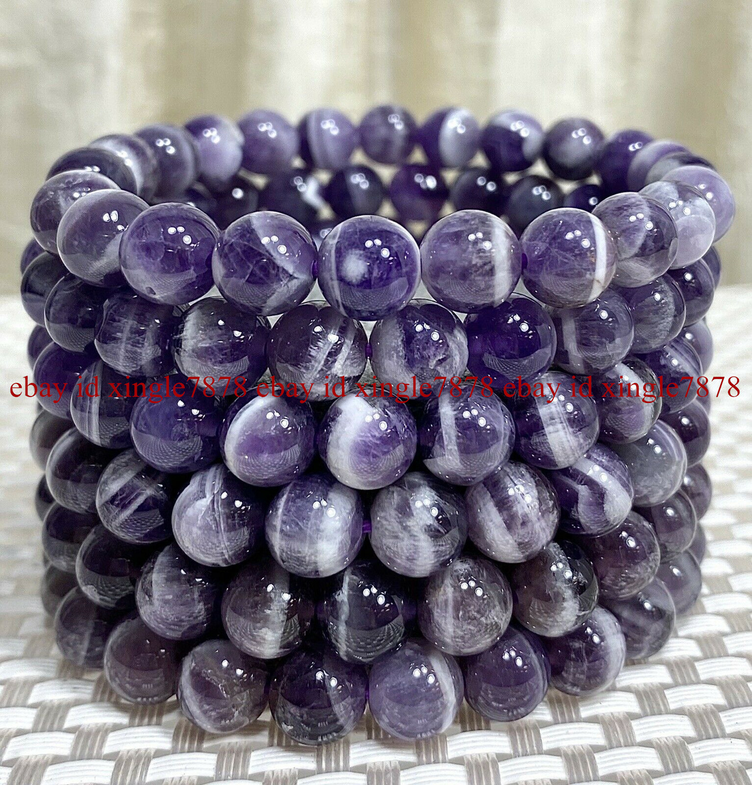 Wholesale Lots 6 Pcs 7.5″ Natural Crystal Healing Gemstone Stretch Bracelet