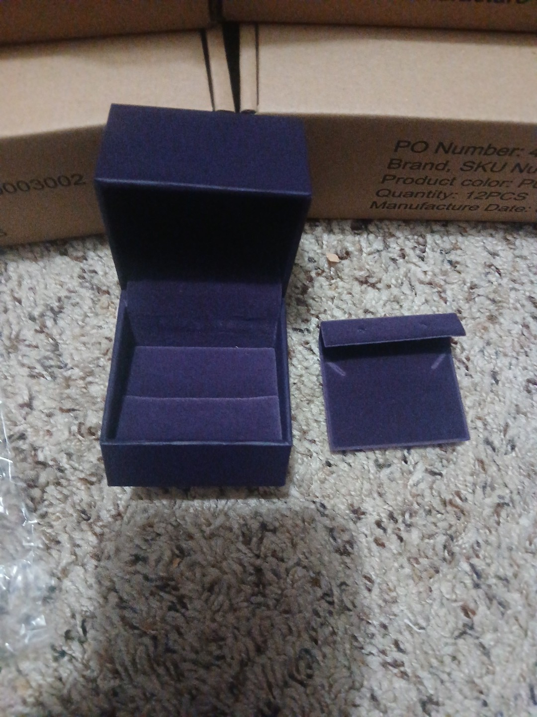 Zales Purple Jewelry Presentation Clamshell Box – Earrings/Ring