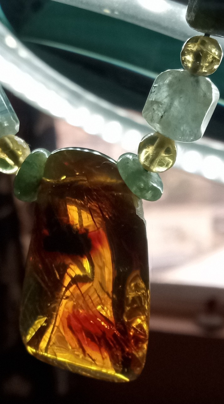 Amber Natural 25 million years old from Mexico adjustable hand braided.
