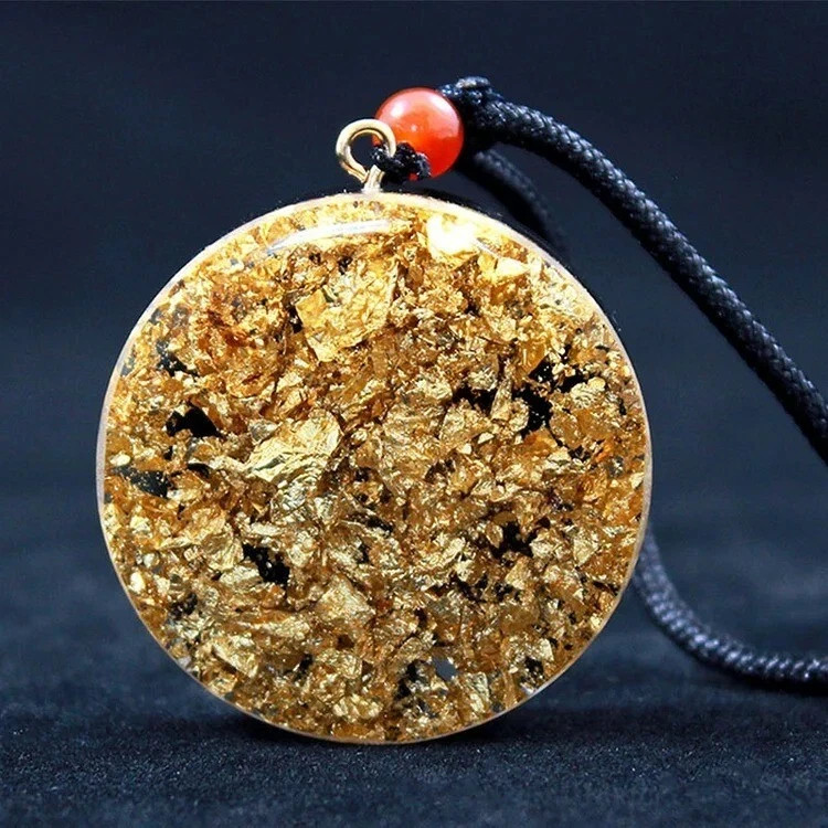 Black Tourmaline Orgonite Pendant Necklace Healing Spiritual Energy Amplifier