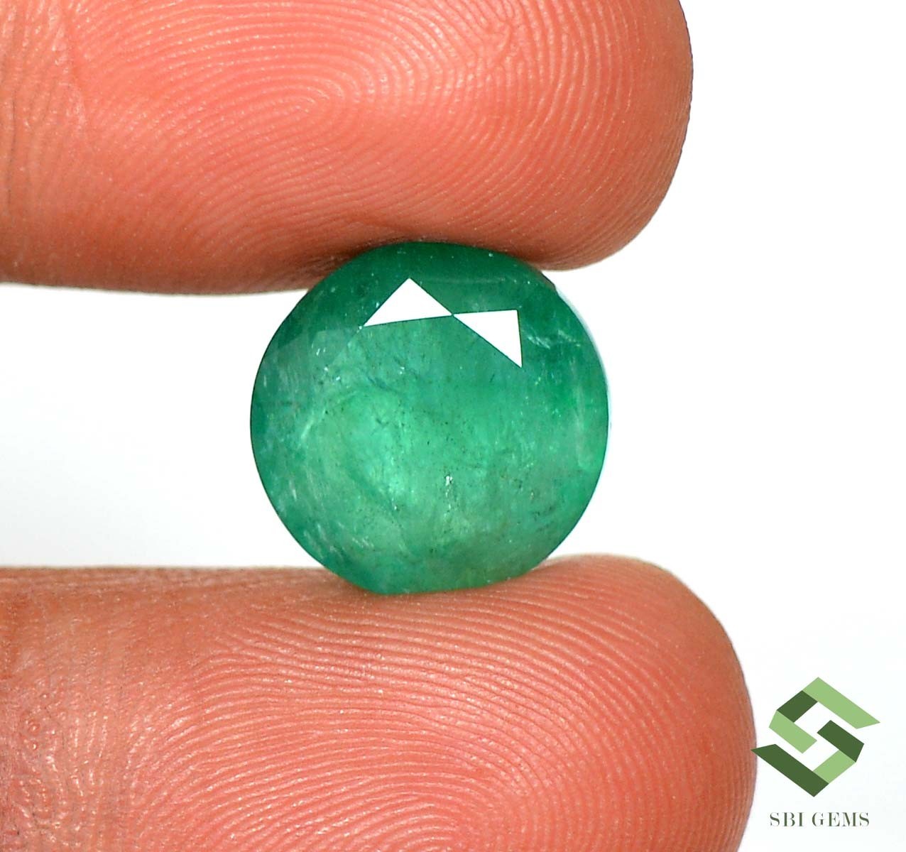13.50 mm IGI Certified Natural Emerald Round Cut 9.35 CTS Loose Gemstone