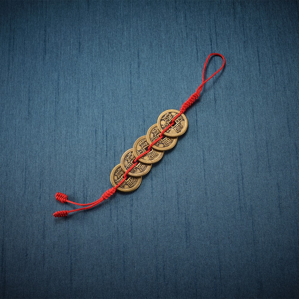Pure Brass Thickening Five Emperors’ Money Attracting Wealth Car Pendant