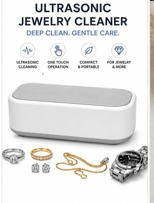 Ultrasonic Jewelry Cleaner Machine Portable Ring Glasses Watch Cleaning Device