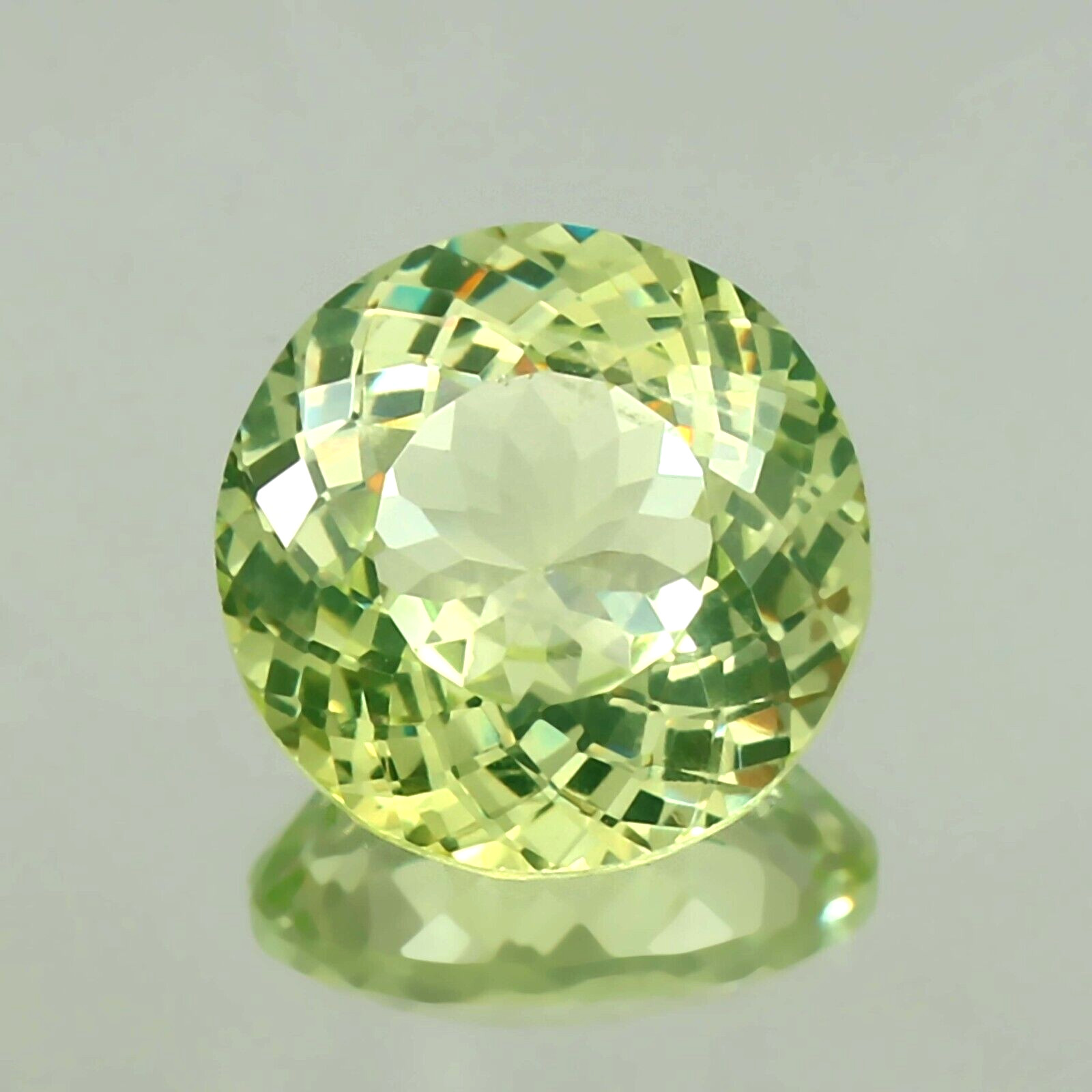 AAA Natural Flawless Green Ceylon Chrysoberyl Round Loose Gemstone Cut 13×13 MM