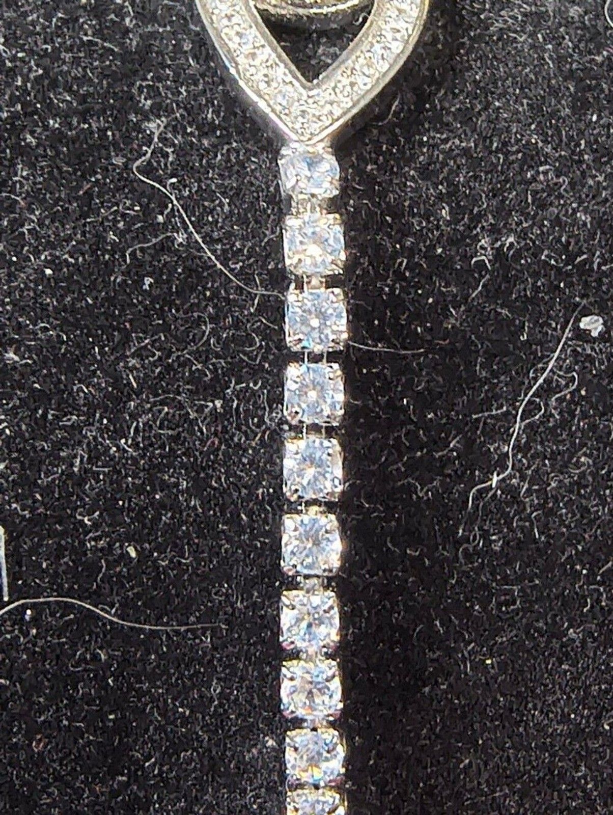 Evil Eye CZ Tennis Bracelet Rhodium Plated Stainless Steel Bolo Slider New