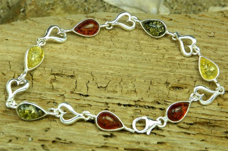 Silver-Marco Designer Bracelet Amber Jewellery EBR0129