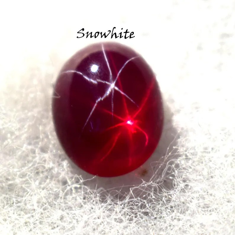 11 Ct Natural Red Star Ruby Certified 6 Rays Cabochon Cut Loose Gem For Ring.