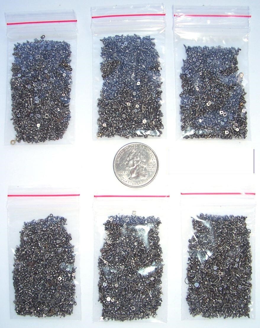 20 grams (ONE BAG) of used tiny micro wristwatch screws repair watchmakers parts