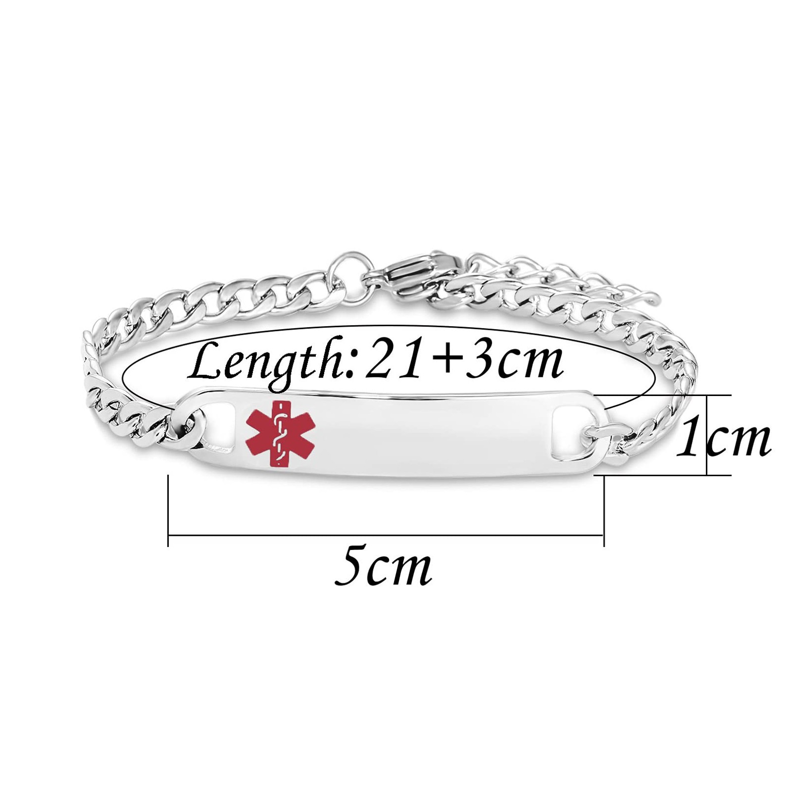 Red Medical Alert Type 2 Diabetes Bracelet for Women Men Emergency First Aid …