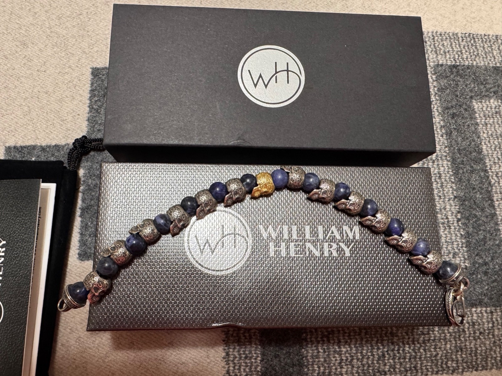 William Henry Caprice Sugar Skull Men’s Bracelet FL BB4 SODA YG Caprise