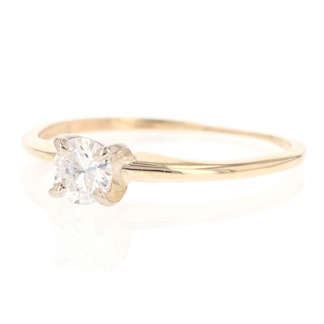 .31ct Round Diamond Solitaire Prong-Set Engagement Ring 14k Yellow Gold Size 6
