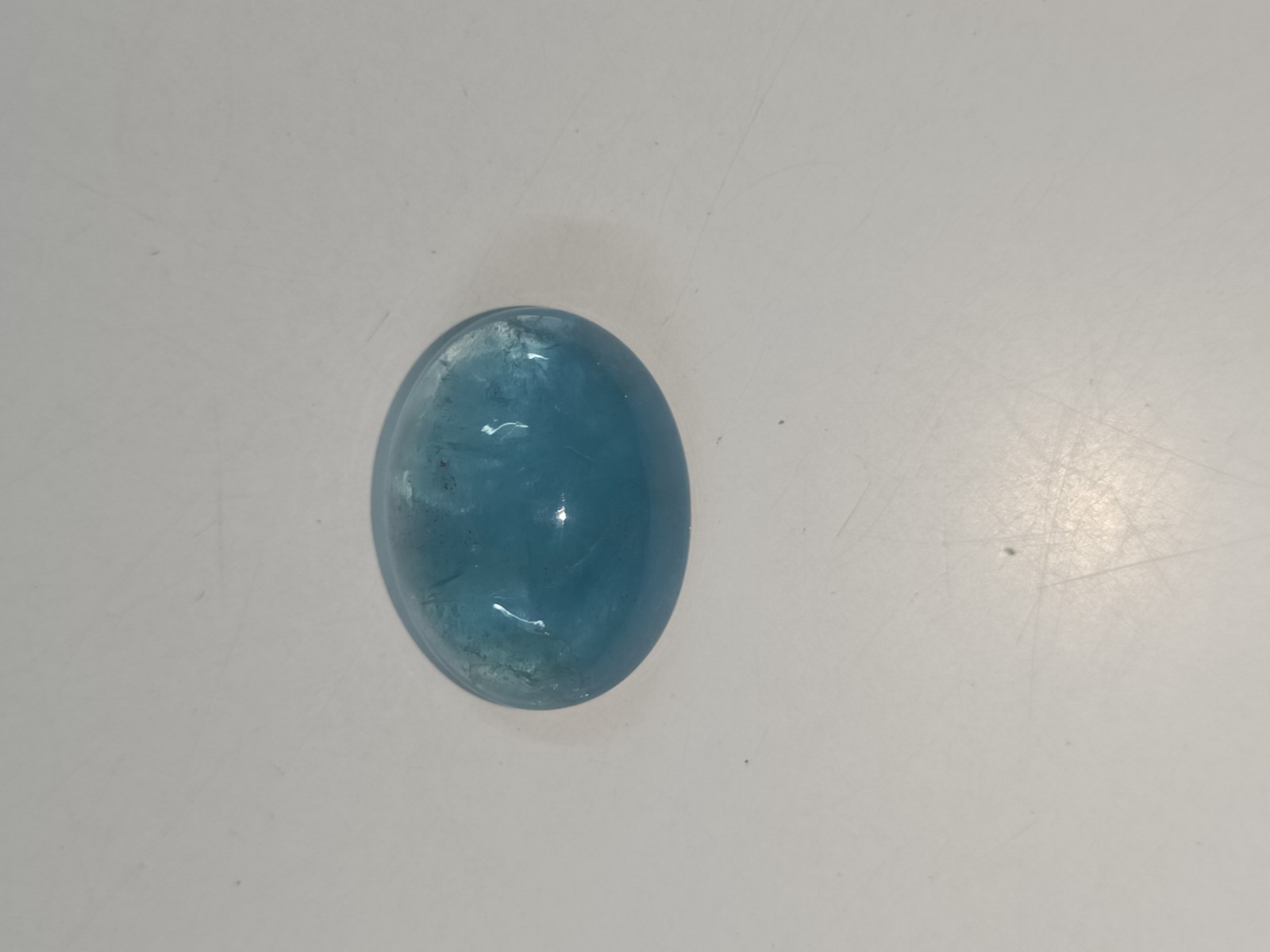Aquamarine Dark Blue Color Oval Cab 17.5 x 22.5 x 9 MM 24 Ct Natural Gemstone