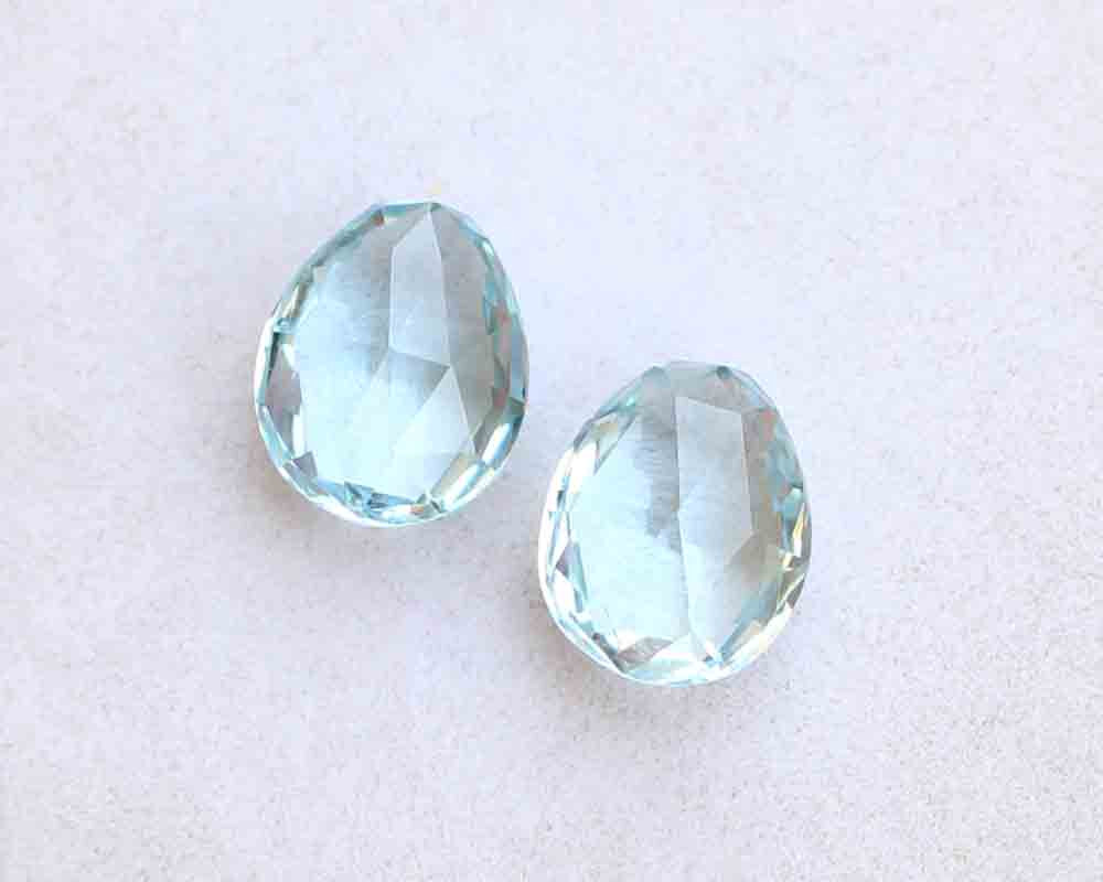 14.30 Ct Natural Blue Topaz 10.5*12.5 MM Fancy briolette cut Loose AAA Gemstone