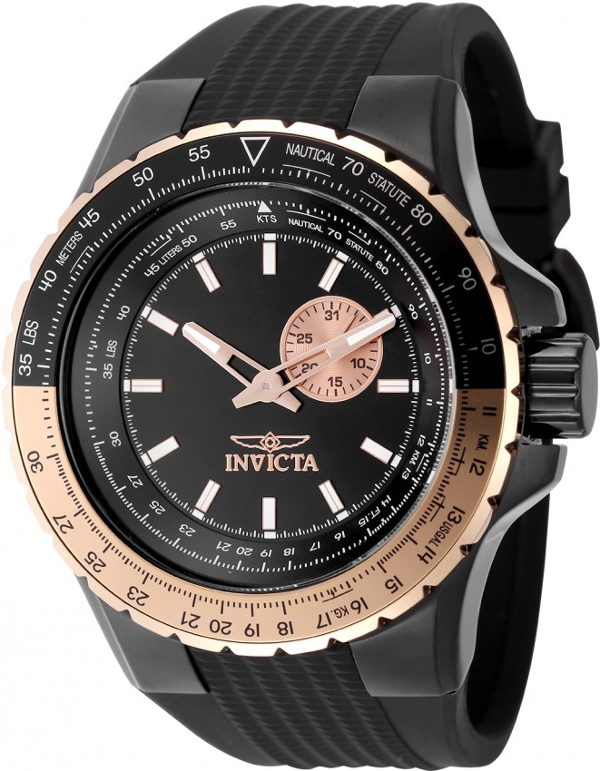 Invicta Aviator Quartz Black Dial Men’s Watch 49725
