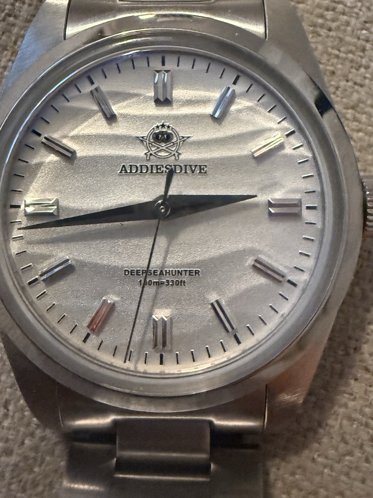 Addiesdive AD2030 White Sand Dial VH31 Sweeping Quartz Watch