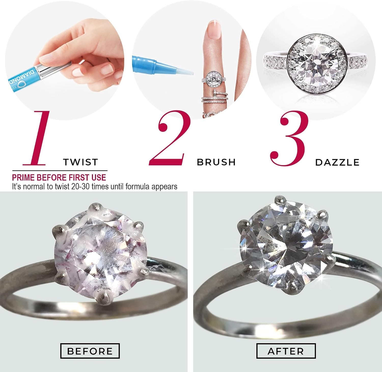 Diamond Dazzle Stik: Portable Jewelry Cleaner for Sparkling Diamonds & Stones