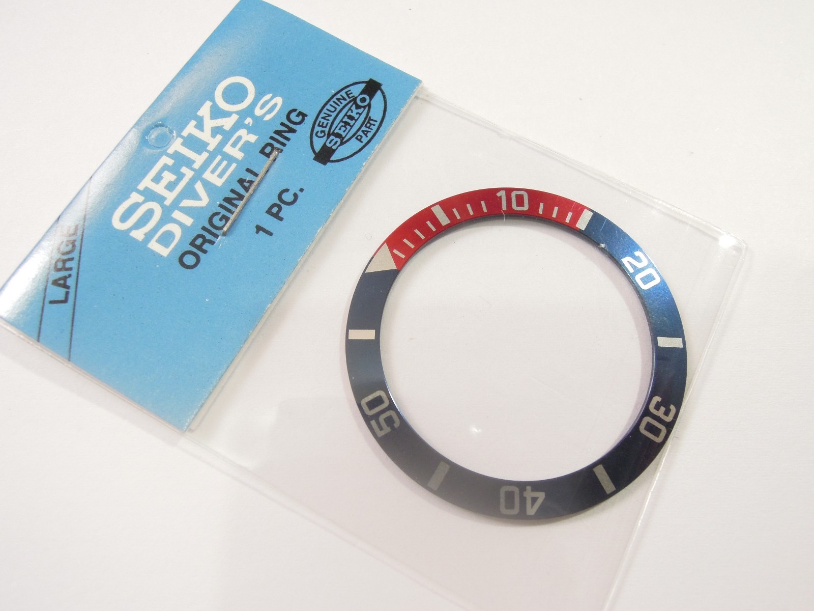 NEW BLUE/RED PEPSI BEZEL INSERT LARGE DIVERS SKX031-032 10BAR (7S26-0040) WATCH