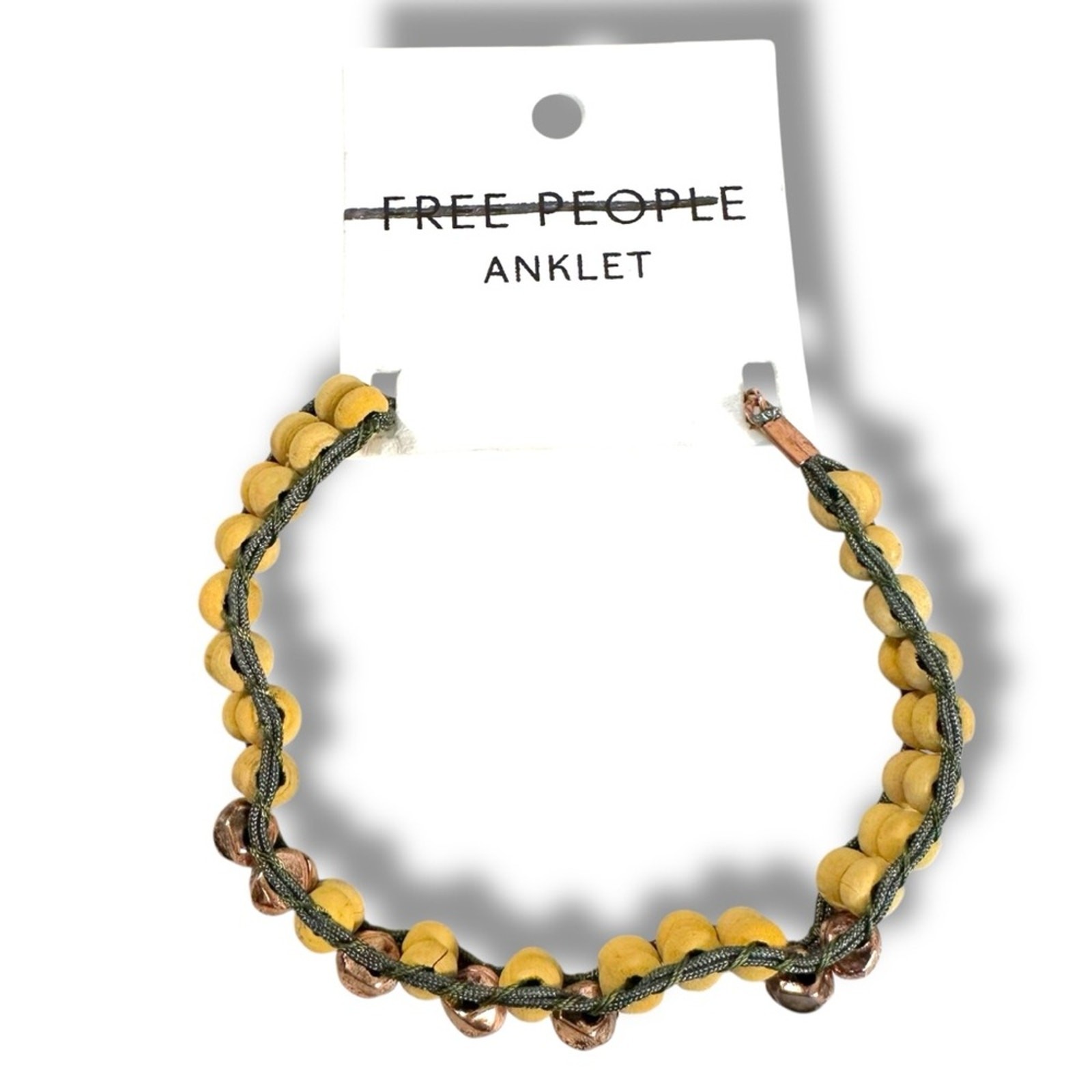 Free People East To West Anklet in Natural Copper Ox NWT