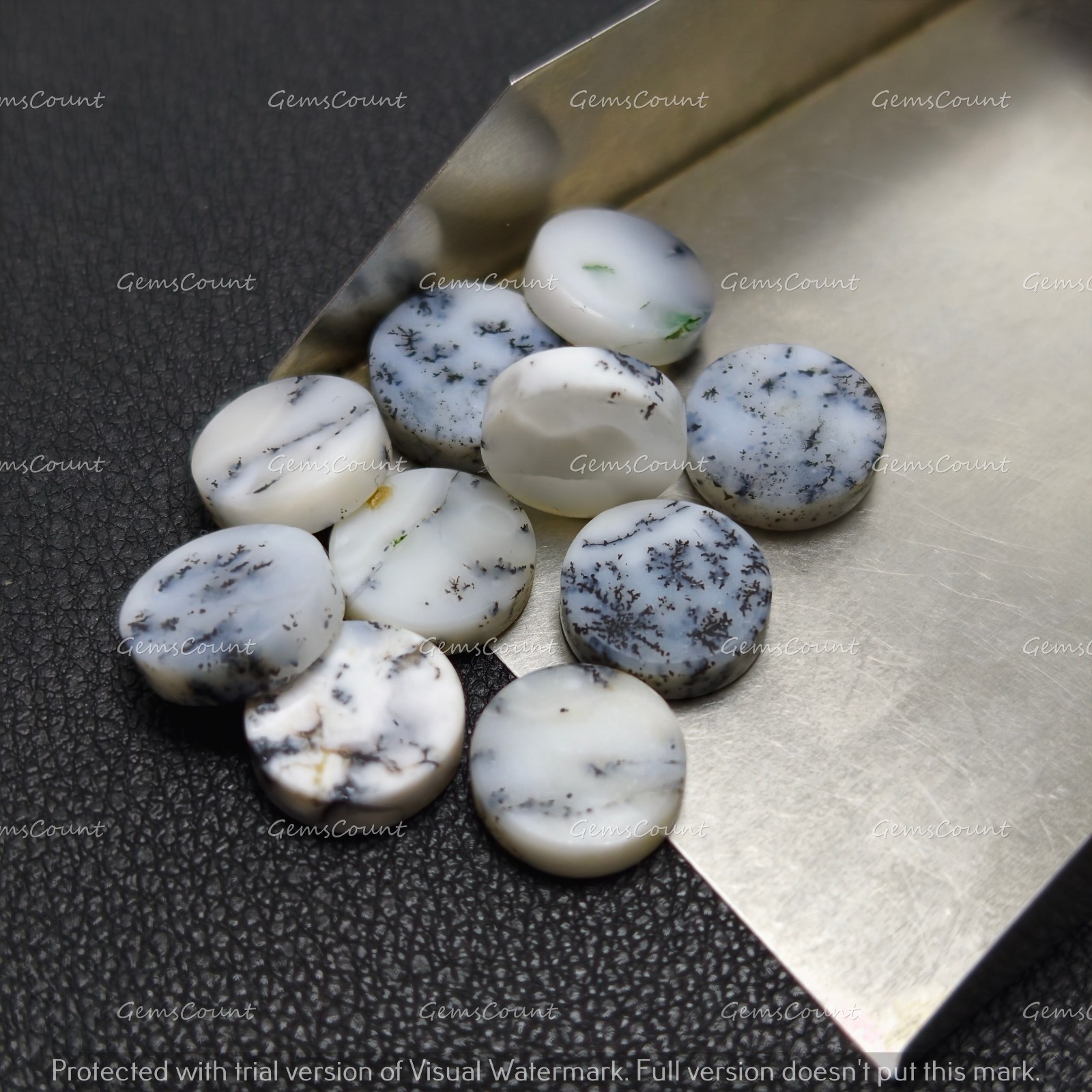 Natural Dendrite Opal Round Cabochon Flat Coin Wholesale Gemstone 6mm-20mm