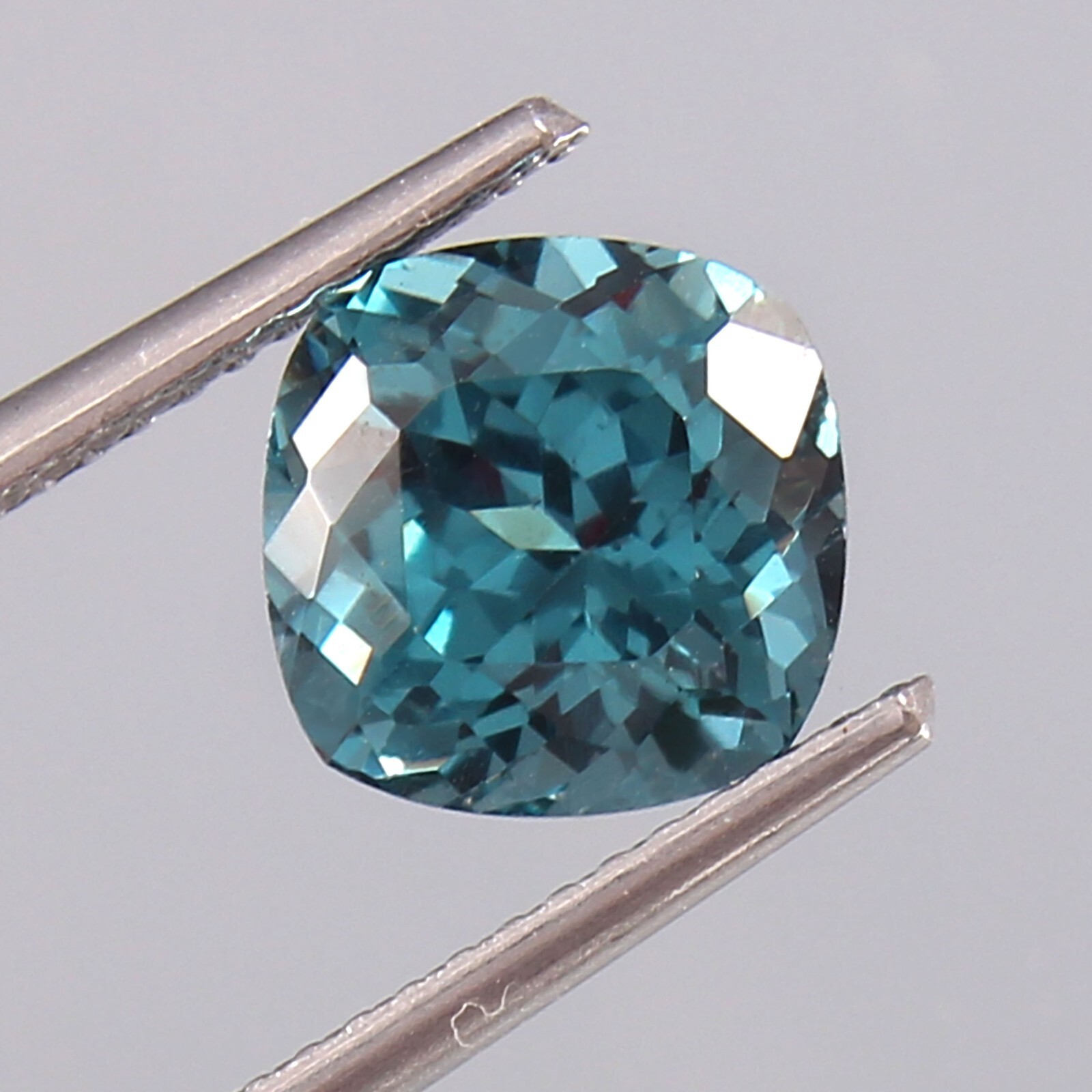 AAA 11.50 MM Natural Flawless Blue Green Tourmaline Loose Cushion Gemstone Cut