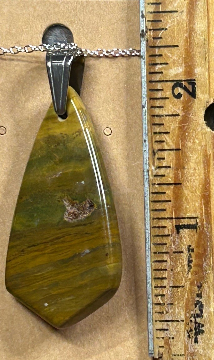 B23. Ocean jasper Pendant Bead Necklace