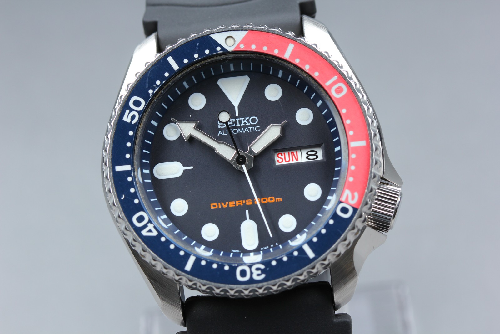 Seiko SKX009 7S26-0020 Navy Boy Pepsi Bezel 200mm Men’s Diver’s Watch From JAPAN