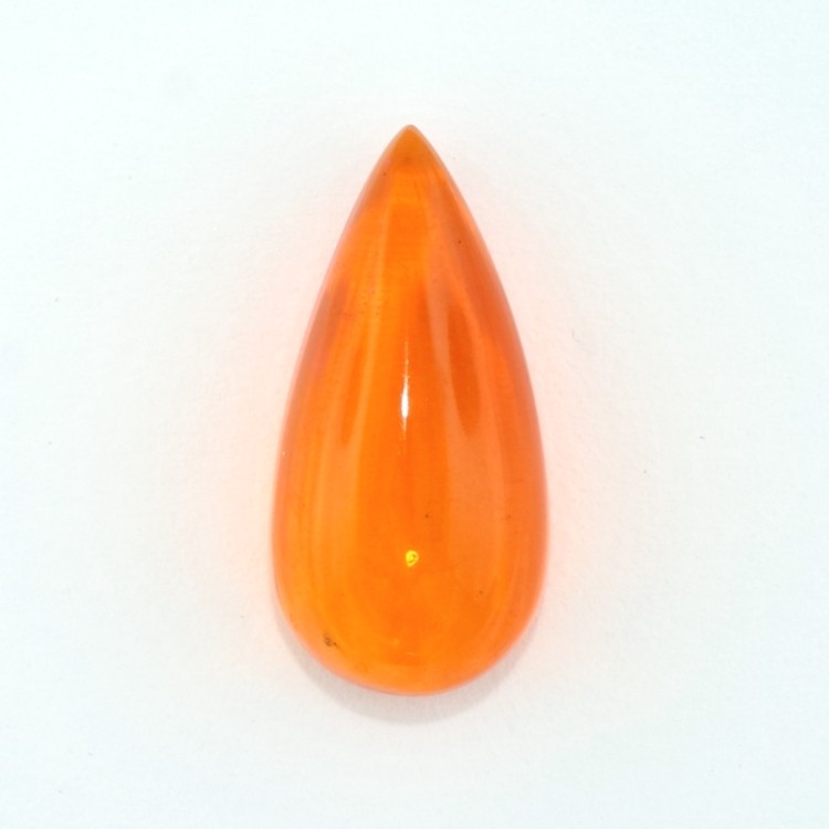MEXICAN FIRE OPAL 21.7×10.6 MM PEAR CABOCHON ALL NATURAL BEAUTIFUL COLOR F-5378