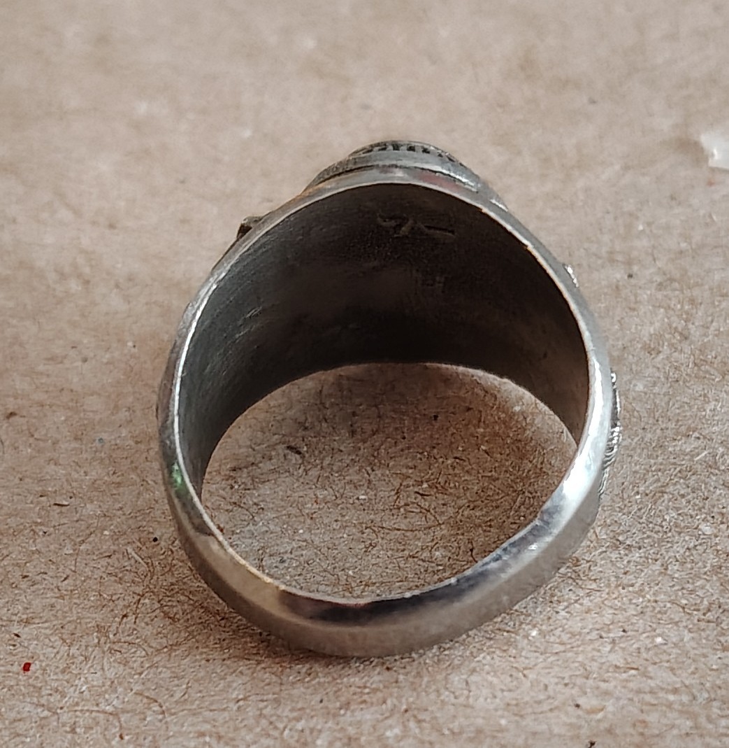 1970s McDonalds QSC Employee Service Award Stainless Steel Ring Size 7-