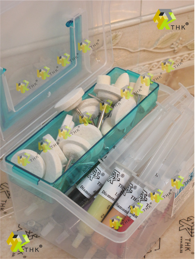 13 tubes THK Diamond 5 grams lapping paste compound 20 felt rotary bobs MEGA box