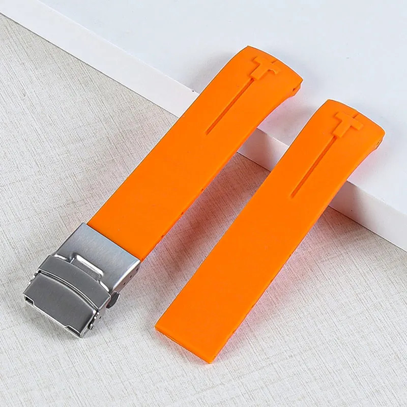 20mm 21mm Curved Silicone Watch Band For Tissot T-Touch T013 T081 T047 Strap