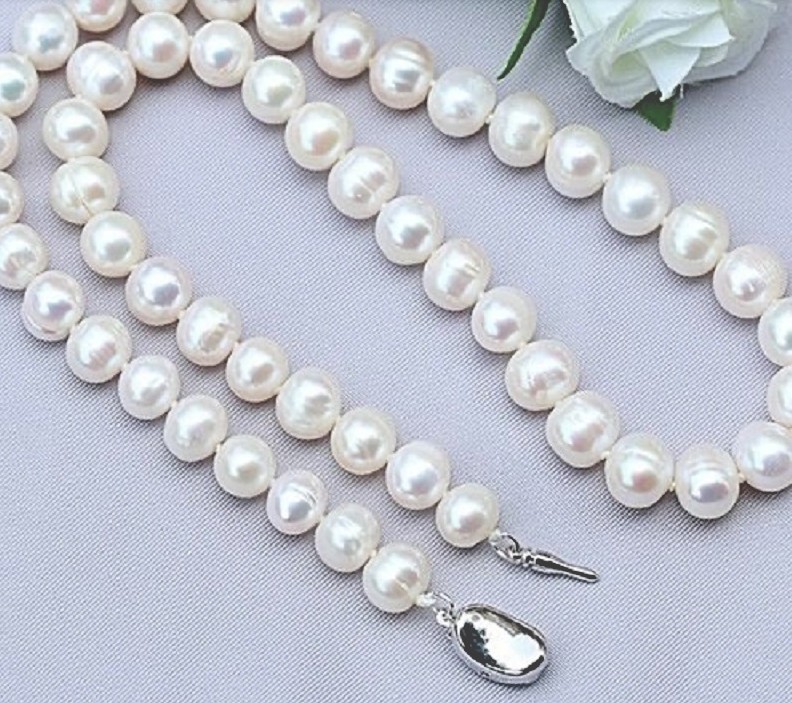 17-24″L GENUINE NATURAL GOLDEN 10-11MM SOUTH SEA PEARL NECKLACE 925s