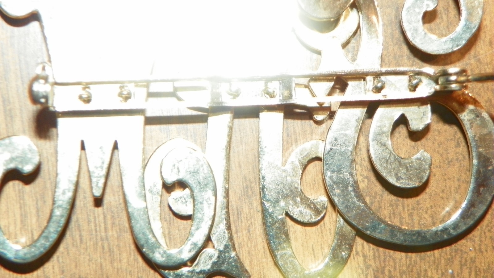 vtg 1950’s-1960’s personalized monogram brooch/pin initials look like A H M