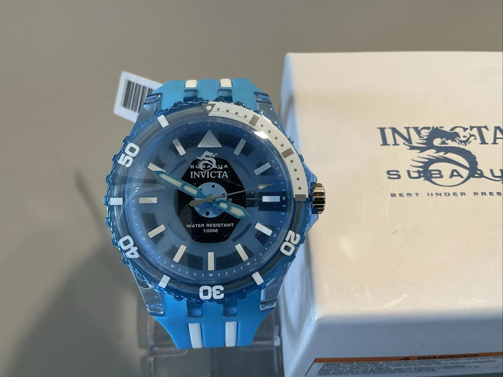 Invicta Subaqua Men’s Watch 69449: 44mm Blue Diver Style New in Box