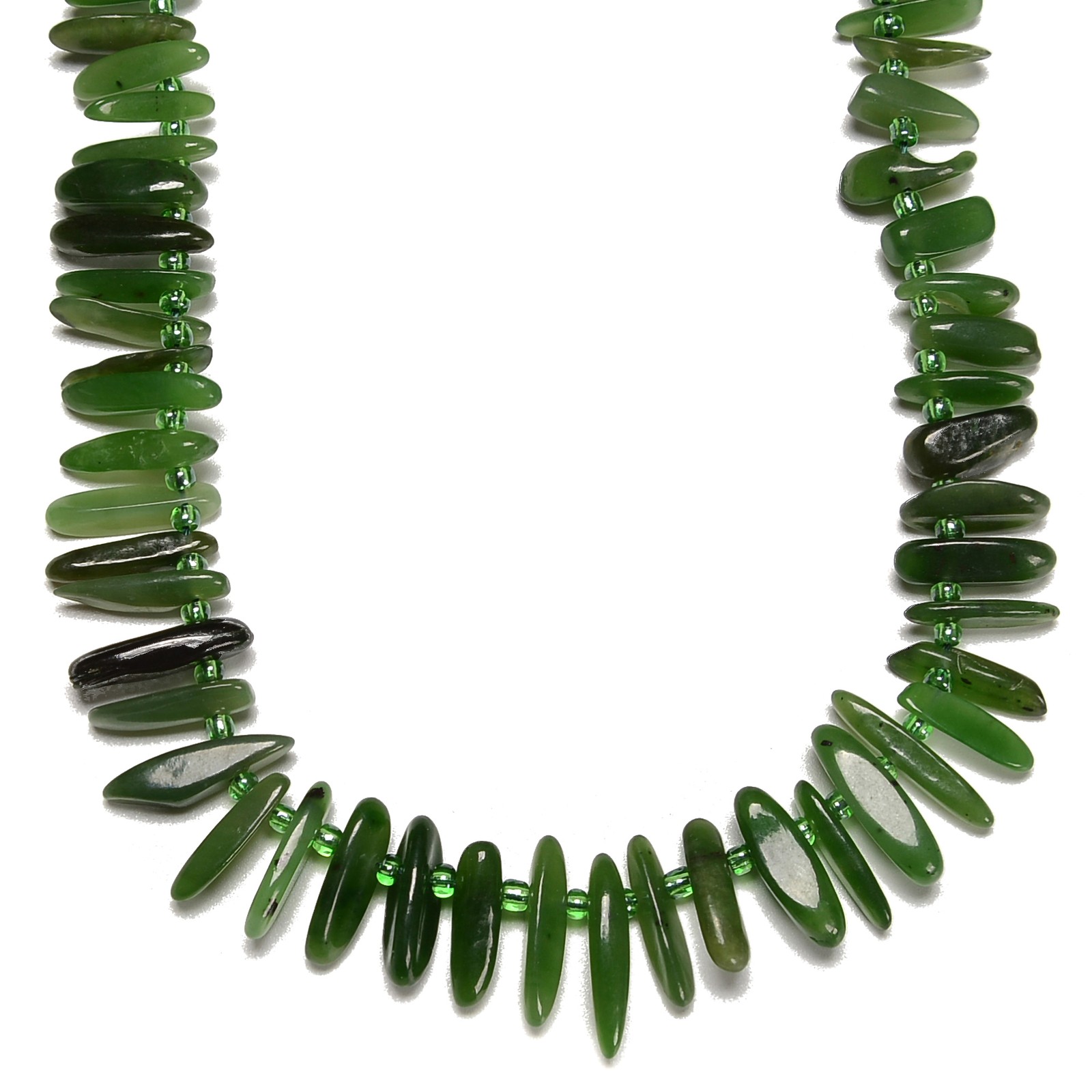 Natural Canadian Jade Slice Pebble Nugget Points Beads Approx 10-20mm 15.5” Str