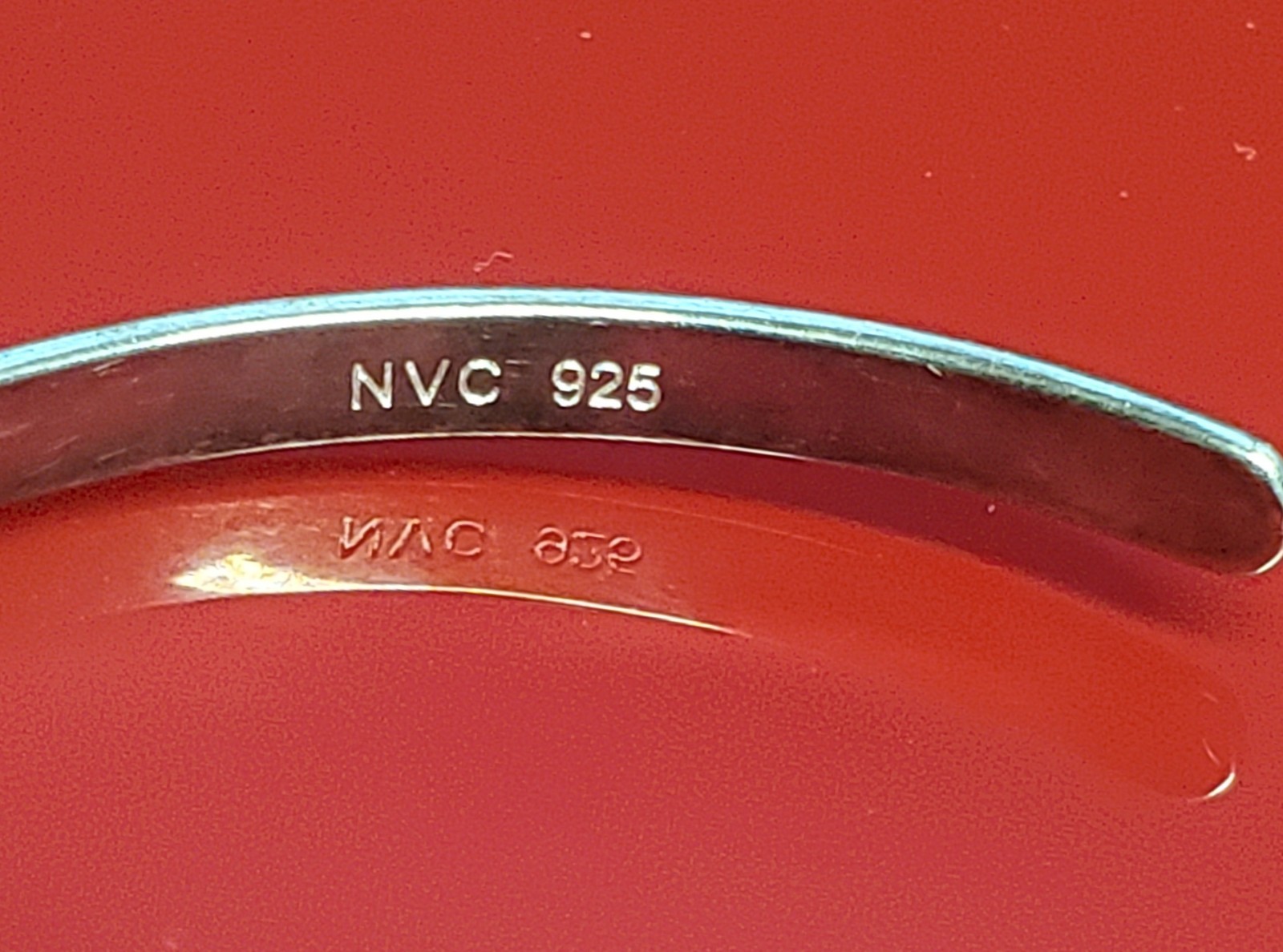 925 NVC Cuff Bracelet 2.5″ Narrow Sterling Silver 7g Engraved Love Believe Dream