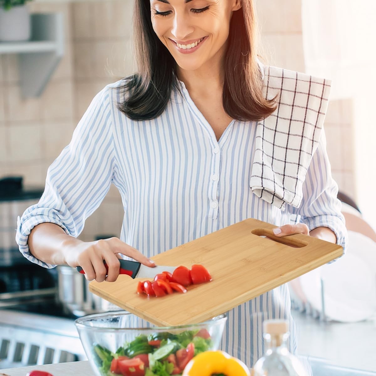 Bamboo Cutting Board with Love Message – Anniversary & Birthday Gifts