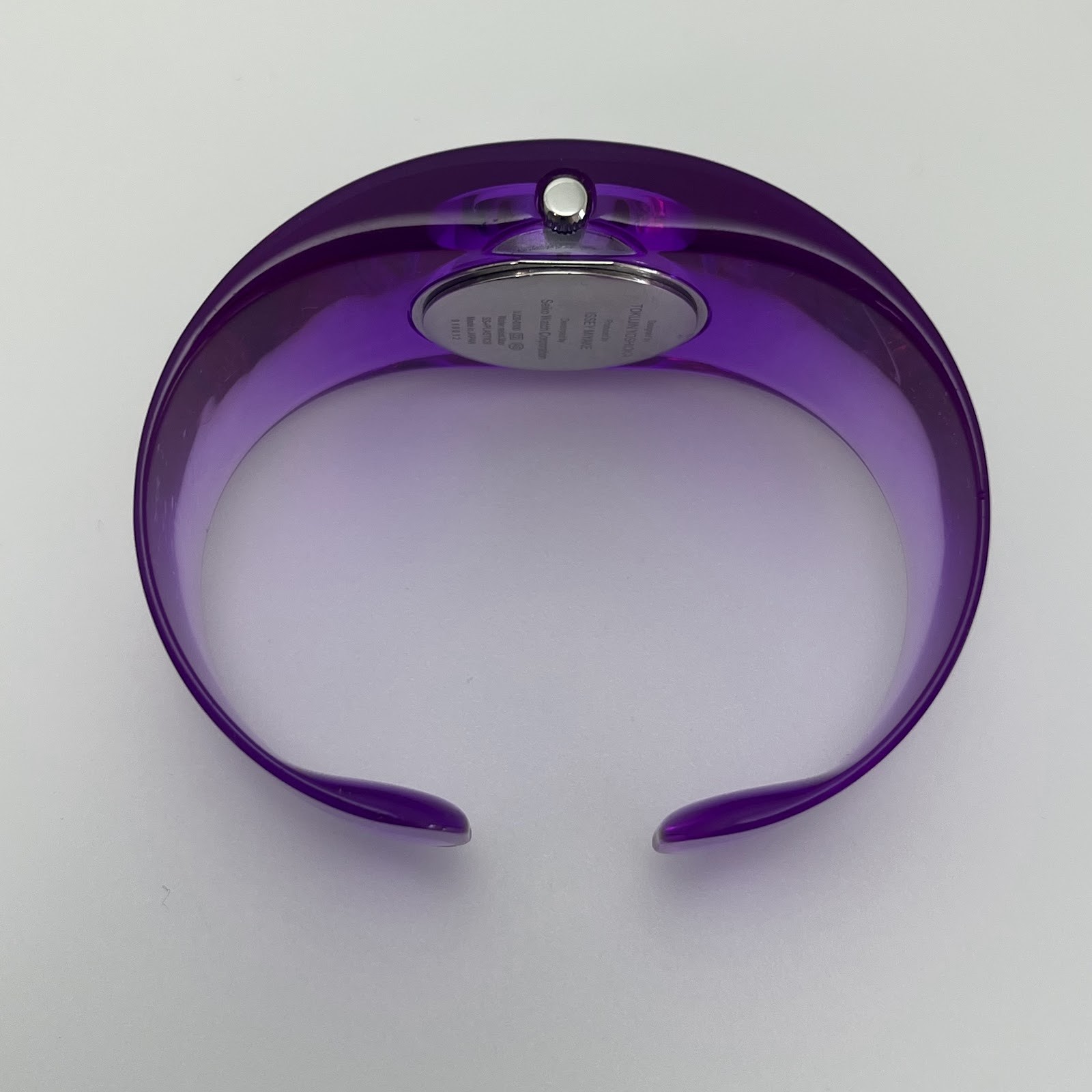 Seiko Issey Miyake O TOKUJIN YOSHIOKA Qz Japan Purple Bangle Watch w/Box #571B