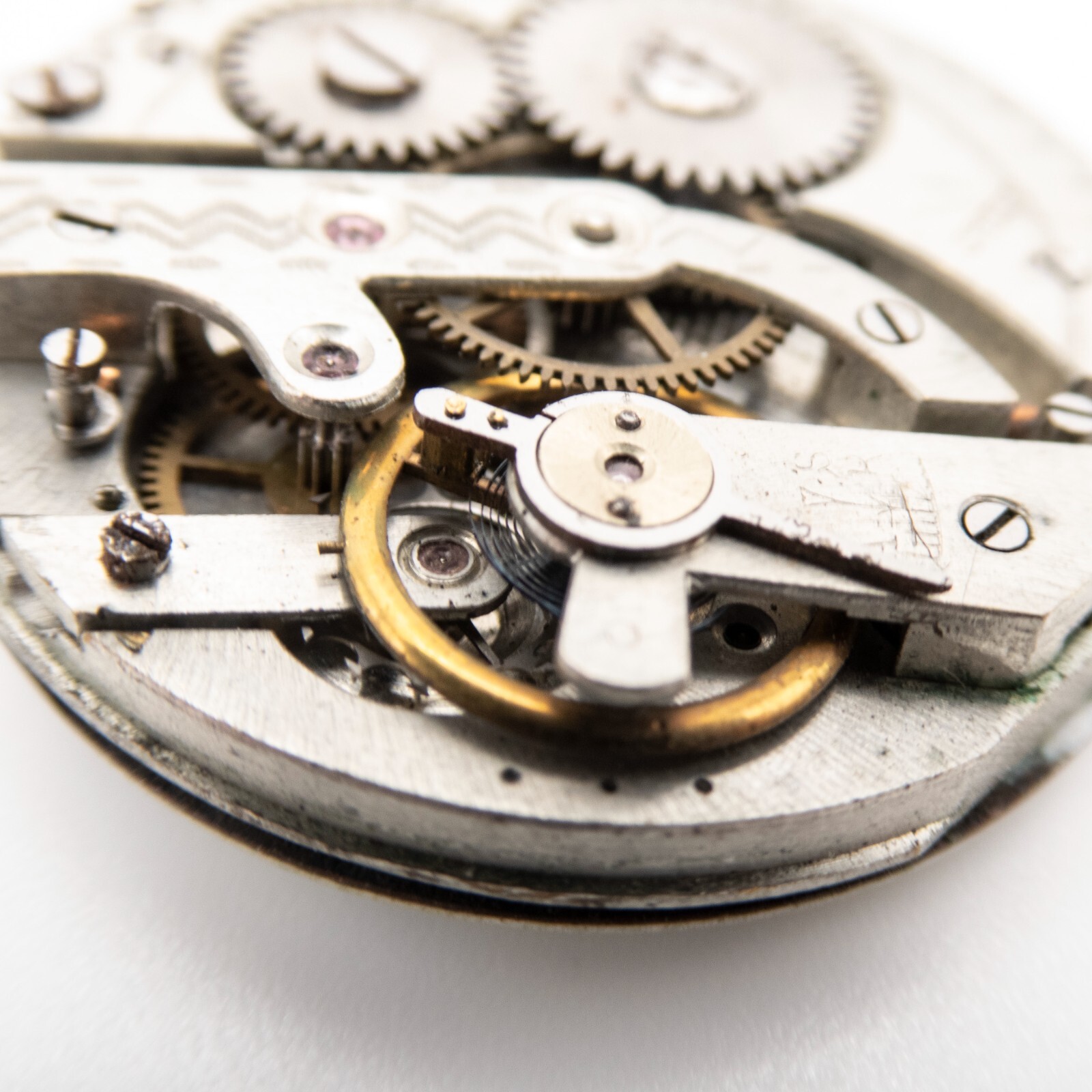Alpine 29.6 mm x 7.3 mm Swiss Antique Pocket Watch Movement with Fancy Dial