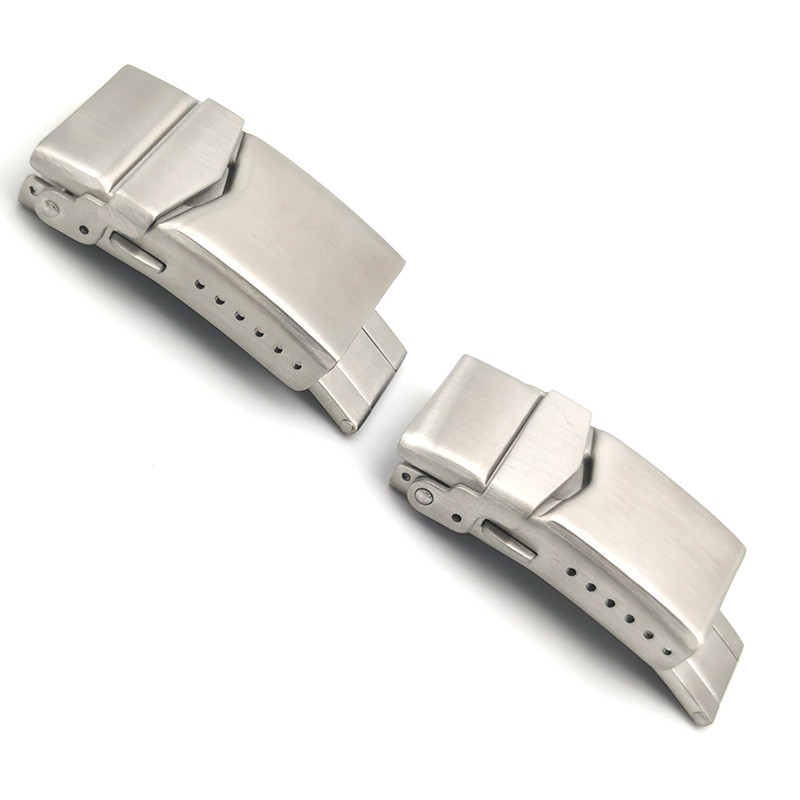 1PCS 316L Stainless Steel Buckle Deployant Watch Clasp 18 20 22mm Silver