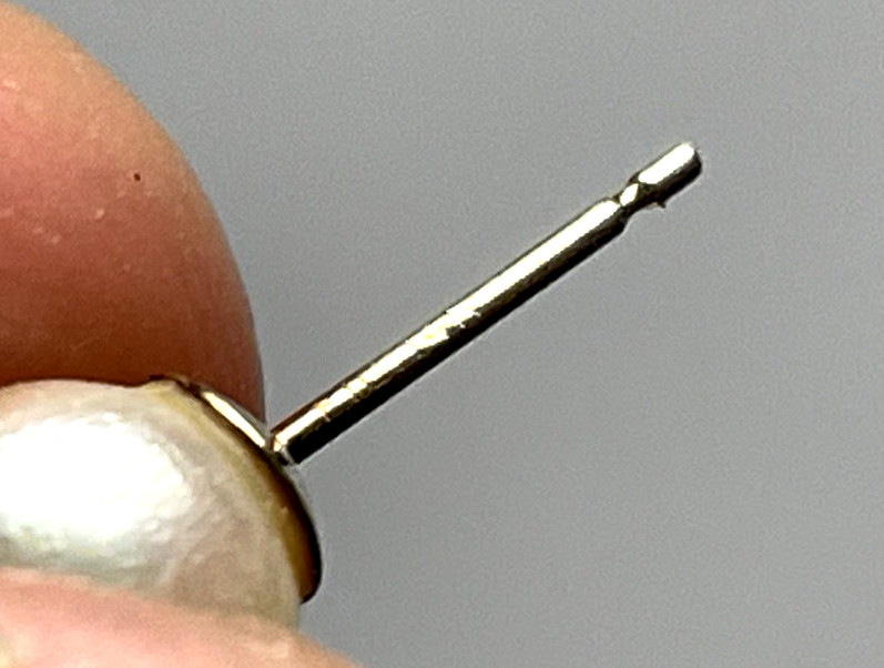 14K Yellow Gold Cultured Akoya Pearl Stud Earrings 6.9mm Classic 1.2g Vintage