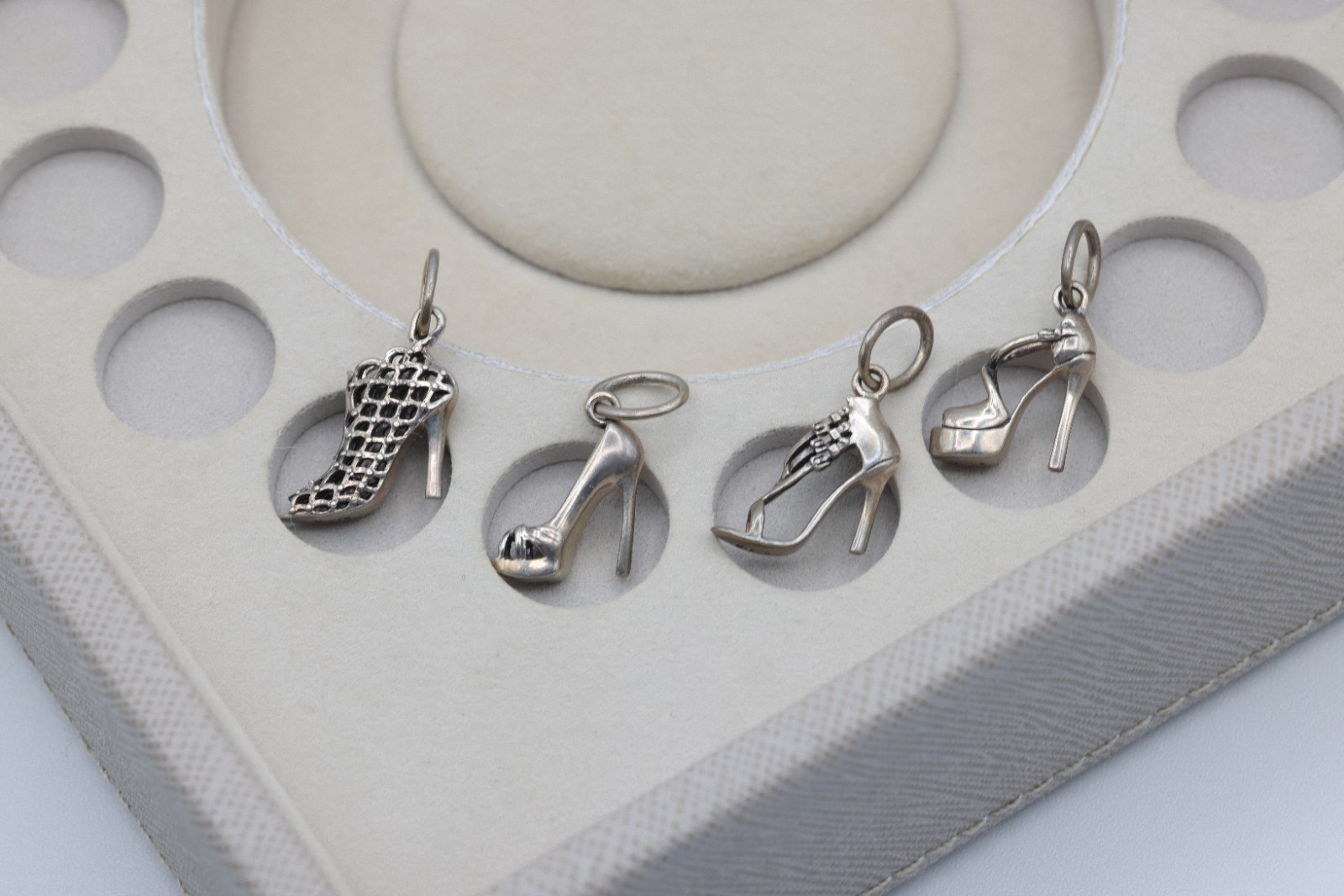 Bella Fascini High Heels Dangle Beads Charms Set Of Four